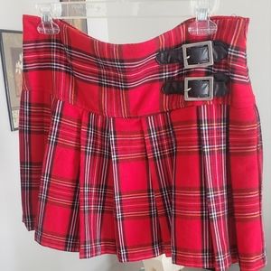 Plaid mini skirt